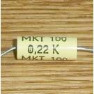 Kondensator 0,22 uF 100 V 10 % axial ( MKT )